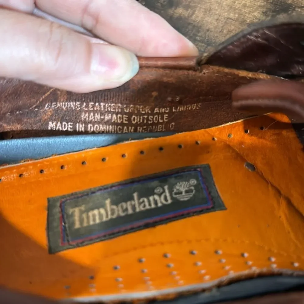 Timberland dark brown boat shoes size 9w/7m